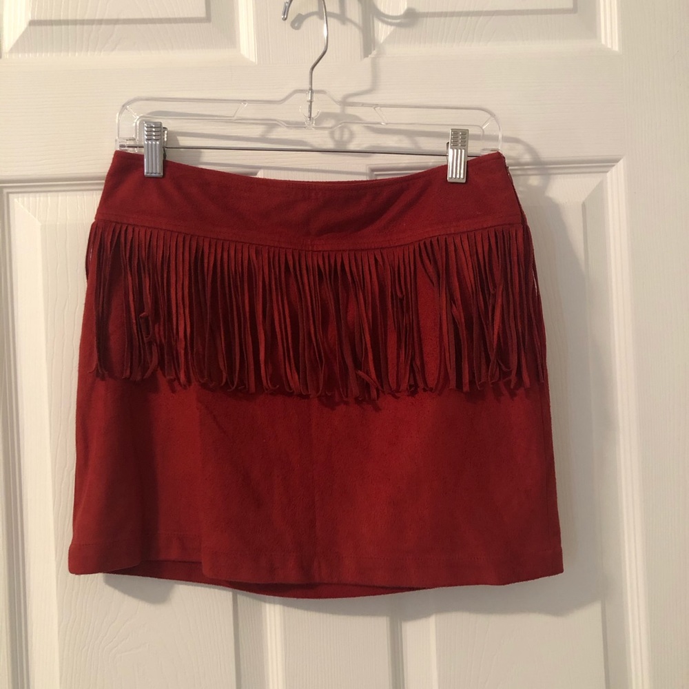 Express Fringe Mini Skirt